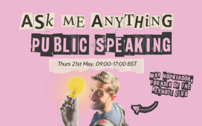 Ask Me Anything – Find your speaking territory and build a talk people remember
